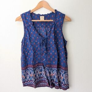 Faded Glory Boho Rayon Sleeveless Tank Top Size Small